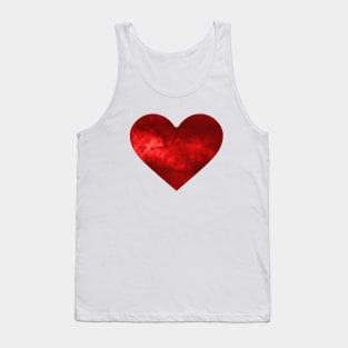 Red Electric Love Heart Tank Top